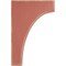 Ekena Millwork 5 1/4"W x 8"D x 12"H Clarksville Wood Vintage Decor Bracket, Salvage Red BKTWD05X08X12CVRD - alternate 3